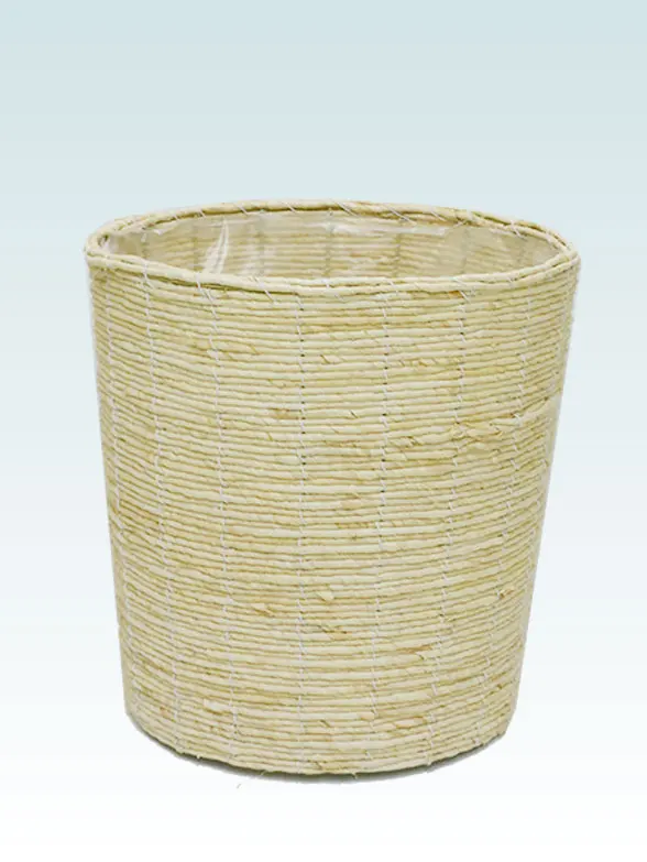 カポック籐製の鉢カバー単体画像