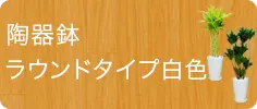 スタイリッシュ、陶器鉢ラウンドタイプ白色