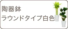 スタイリッシュ、陶器鉢ラウンドタイプ白色