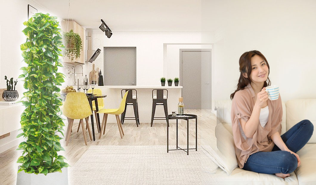 ギフトやインテリアに人気の観葉植物ポトスタワー