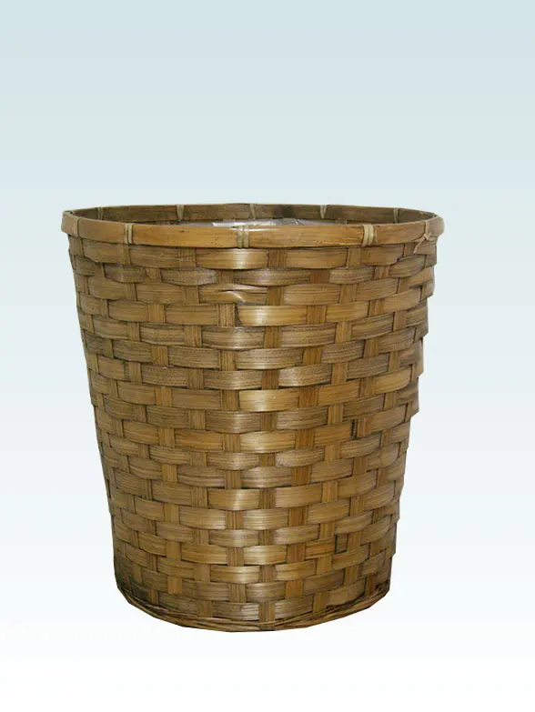テーブルヤシ籐製の鉢カバー単体画像