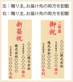 新築祝いの立て札
