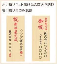 新社屋完成祝いの立て札