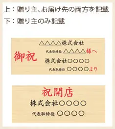 横書きの祝い札