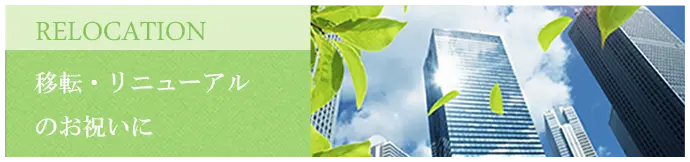 移転、リニューアルのお祝いに