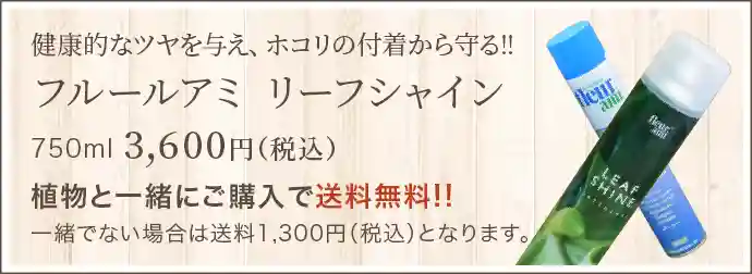 健康的なツヤを与え、ホコリの付着から守る!! フルールアミ リーフシャイン